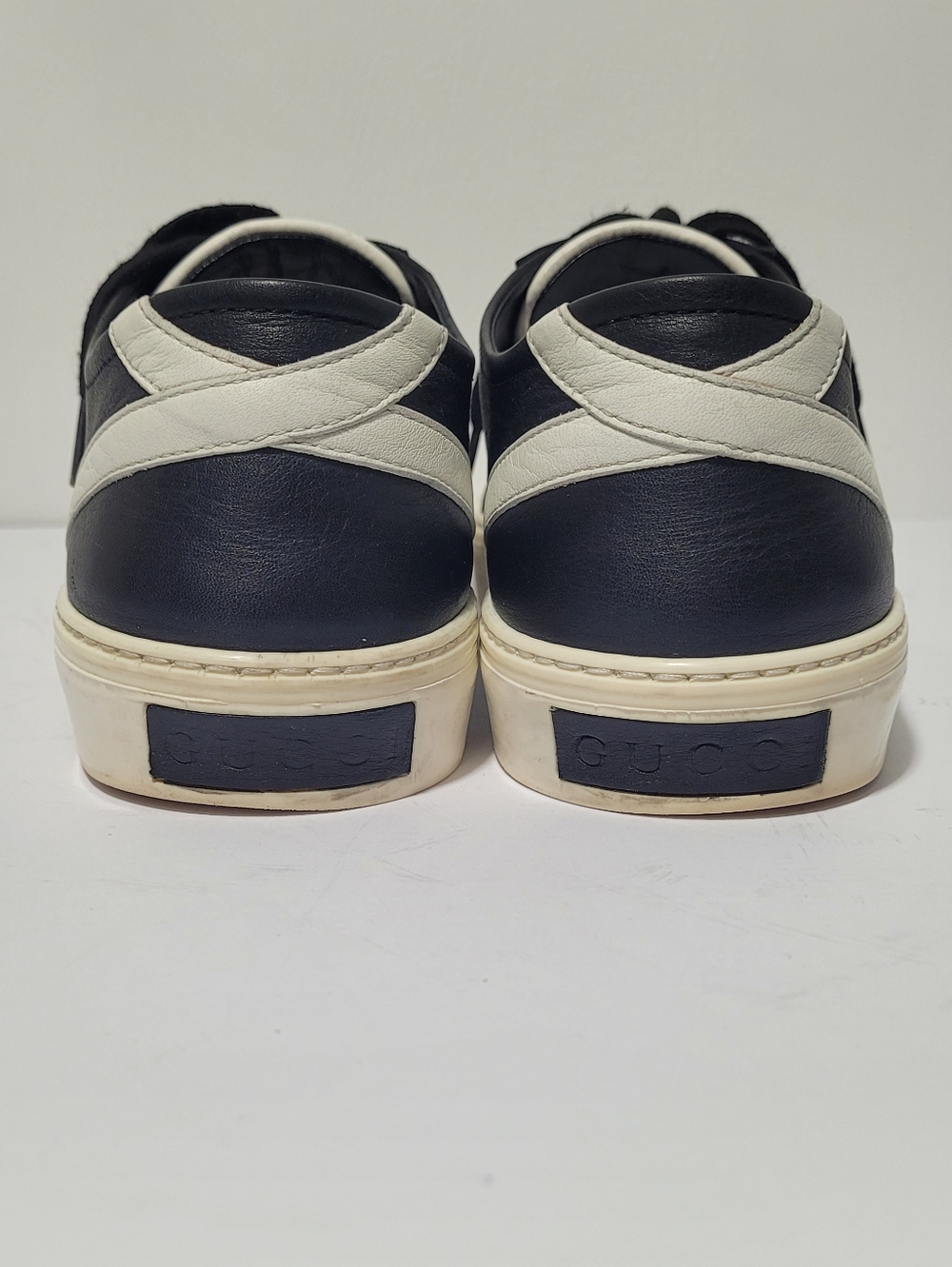 Authentic Gucci Eugene Miro Men's Leather Trainer Sneakers - Picture 7 of 12